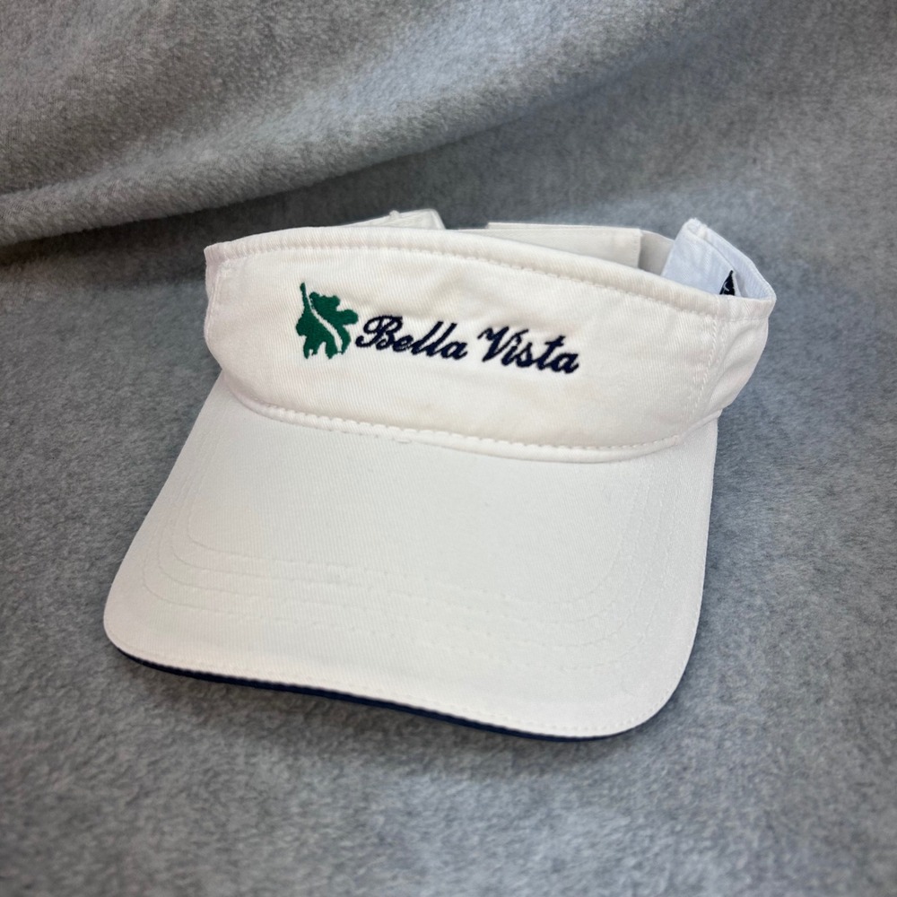 Bella Vista Golf Unisex White Town Talk Visor Adjustable Cotton Hat OSFM
